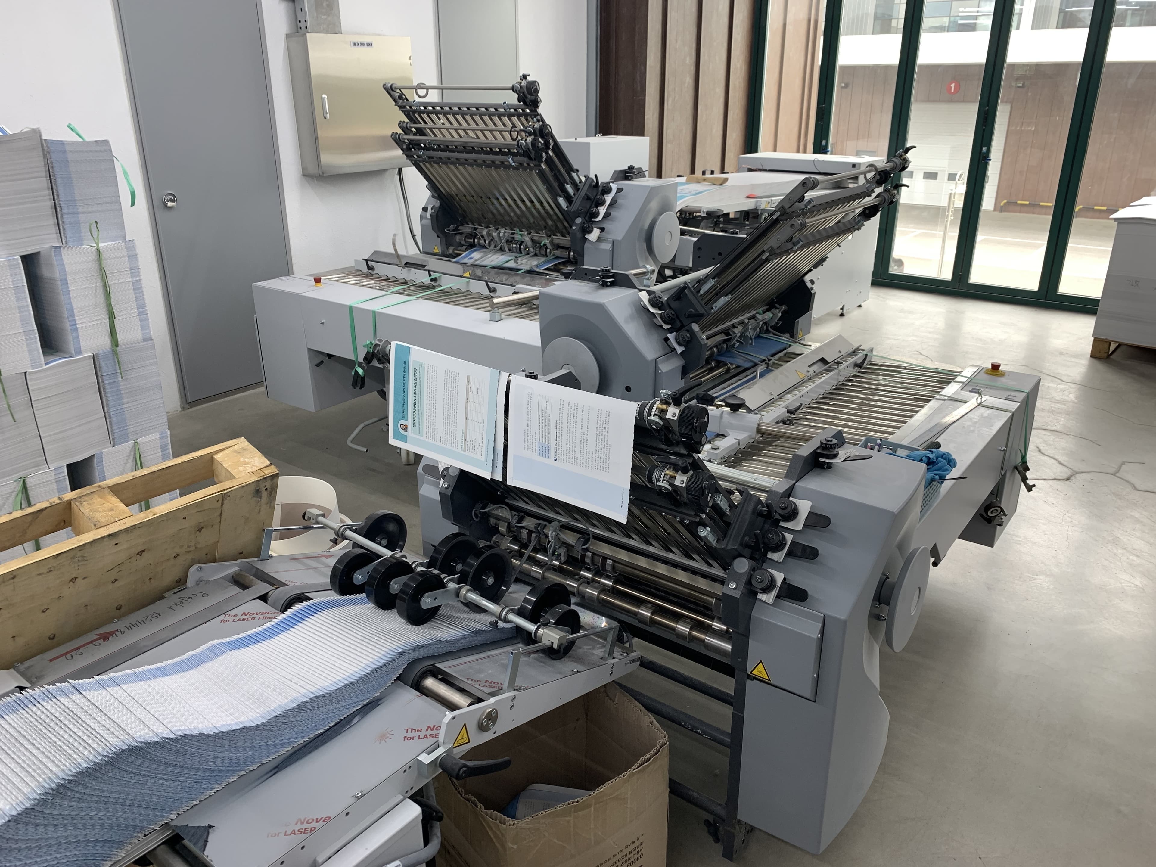 Folding equipment processing printed signatures
