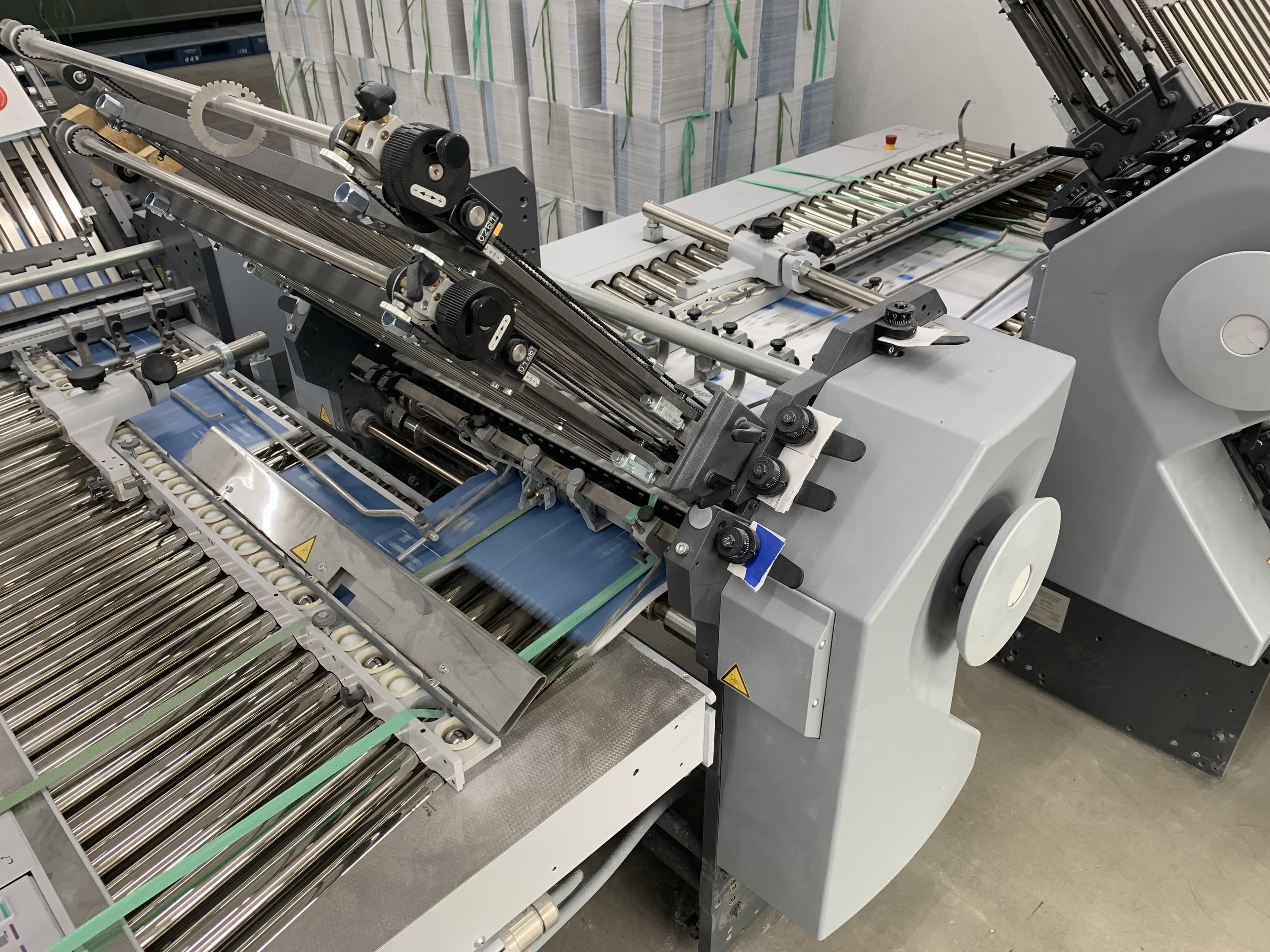 Close-up of the folding process